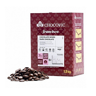 картинка Шоколад темный Francisco 56,6%, Chocovic, 1,5кг. 